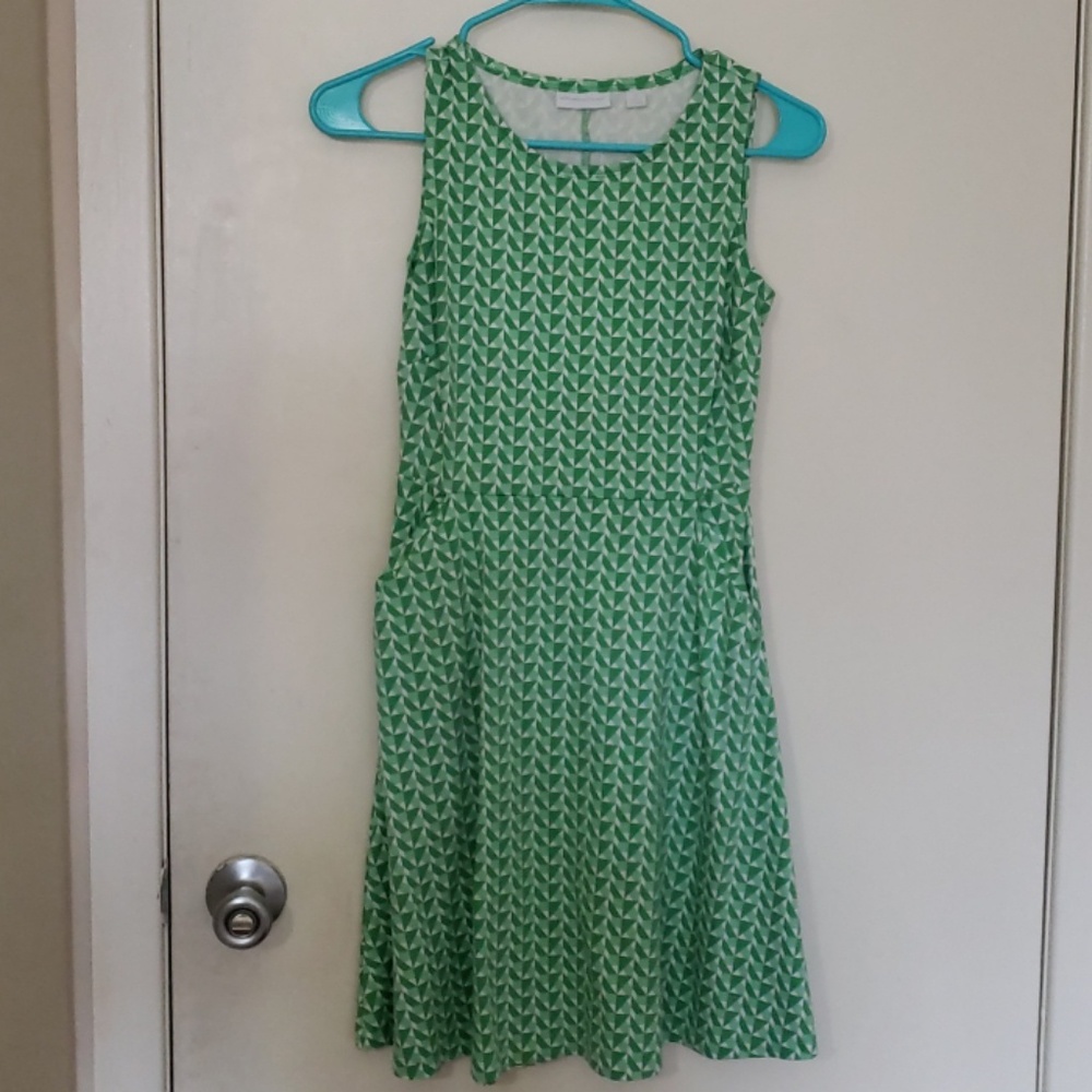 Knee length green dress